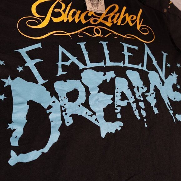Blac Label Fallen Dreams T Shirt Mens M Grunge Double Sided Y2K Black - Picture 2 of 11